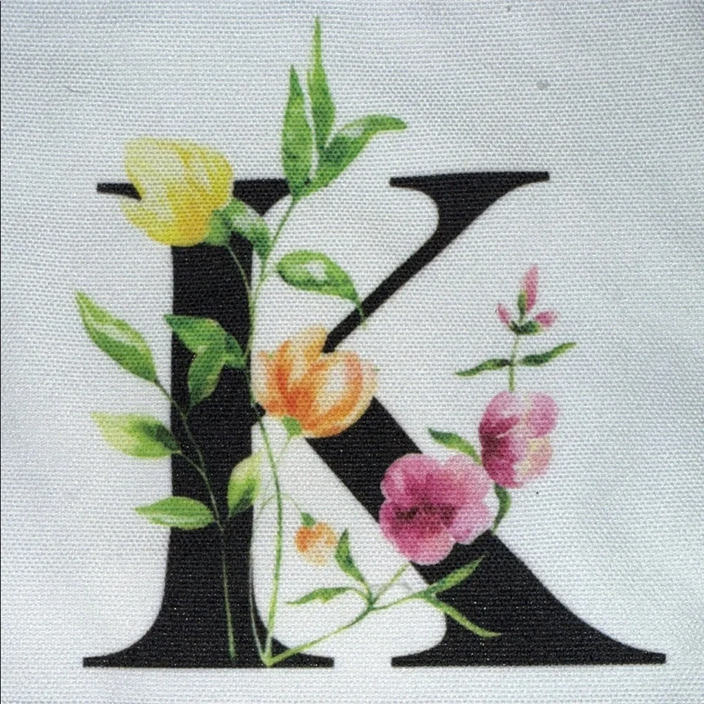 NWOT Women’s Floral Initial White Clutch Bag